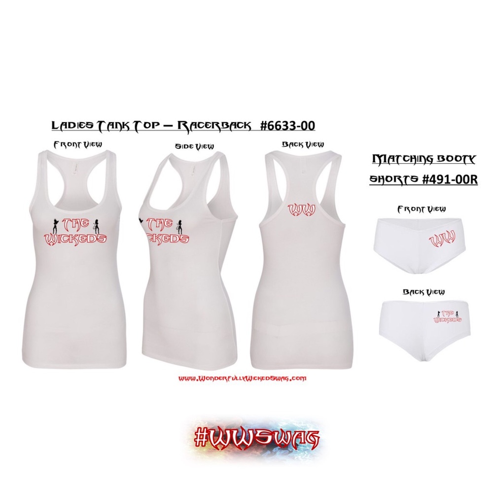 Tank Top Racerback Style - White - Picture 2 of 3